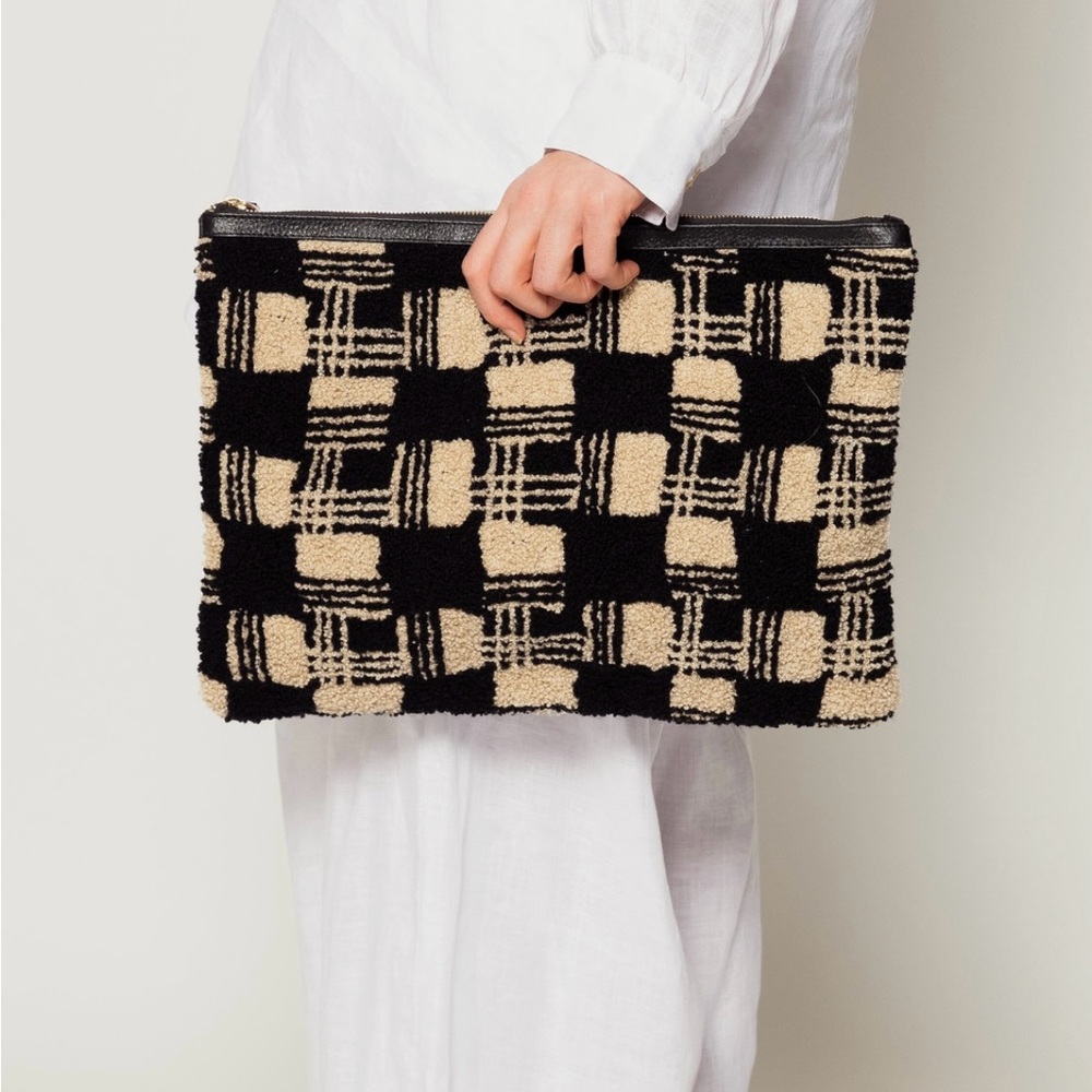 Cleobella Black and Tan Clutch